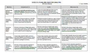 7.sınıf dereceli puanlama