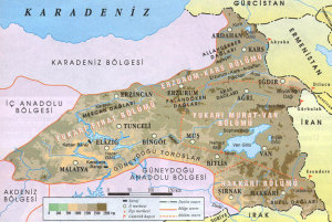 doğu anadolu fiziki harita