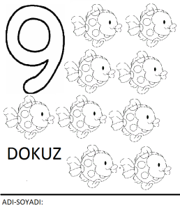dokuz rakamı boyama