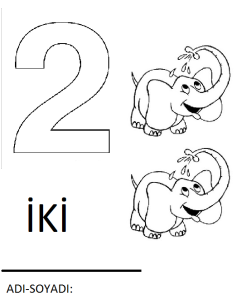 iki rakamı boyama