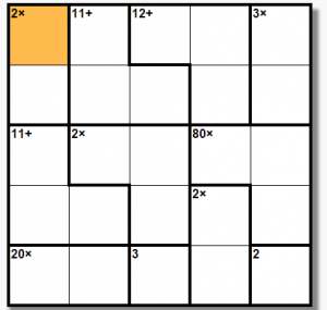 5x5 kendoku