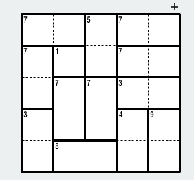 5x5 kendoku bulmacası