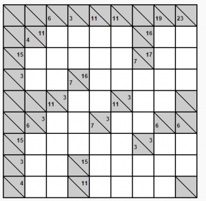 8x8 kakuro bulmacası