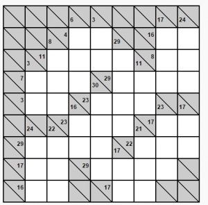 kolay 8x8 kakuro bulmaacası