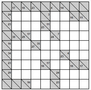 kolay 8x8 kakuro bulmacası