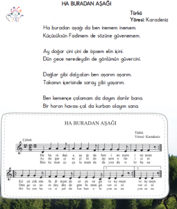 ha buradan aşağı türküsü sözleri