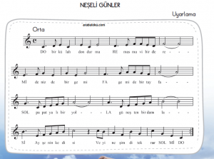 neşeli günler notaları
