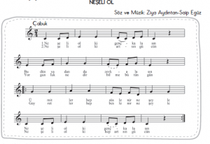 neşeli ol şarkısı melodika notaları