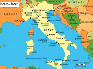 İtalya haritası İtaly map