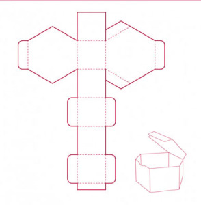 beşgen kutu açılımı-hexagonal box