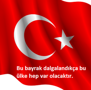 dalgalı Türk bayrağı