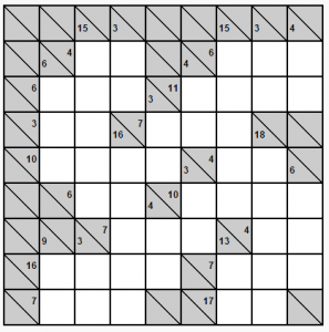 8x8 kakuro örneği