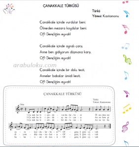 çanakkale türküsü flüt notaları